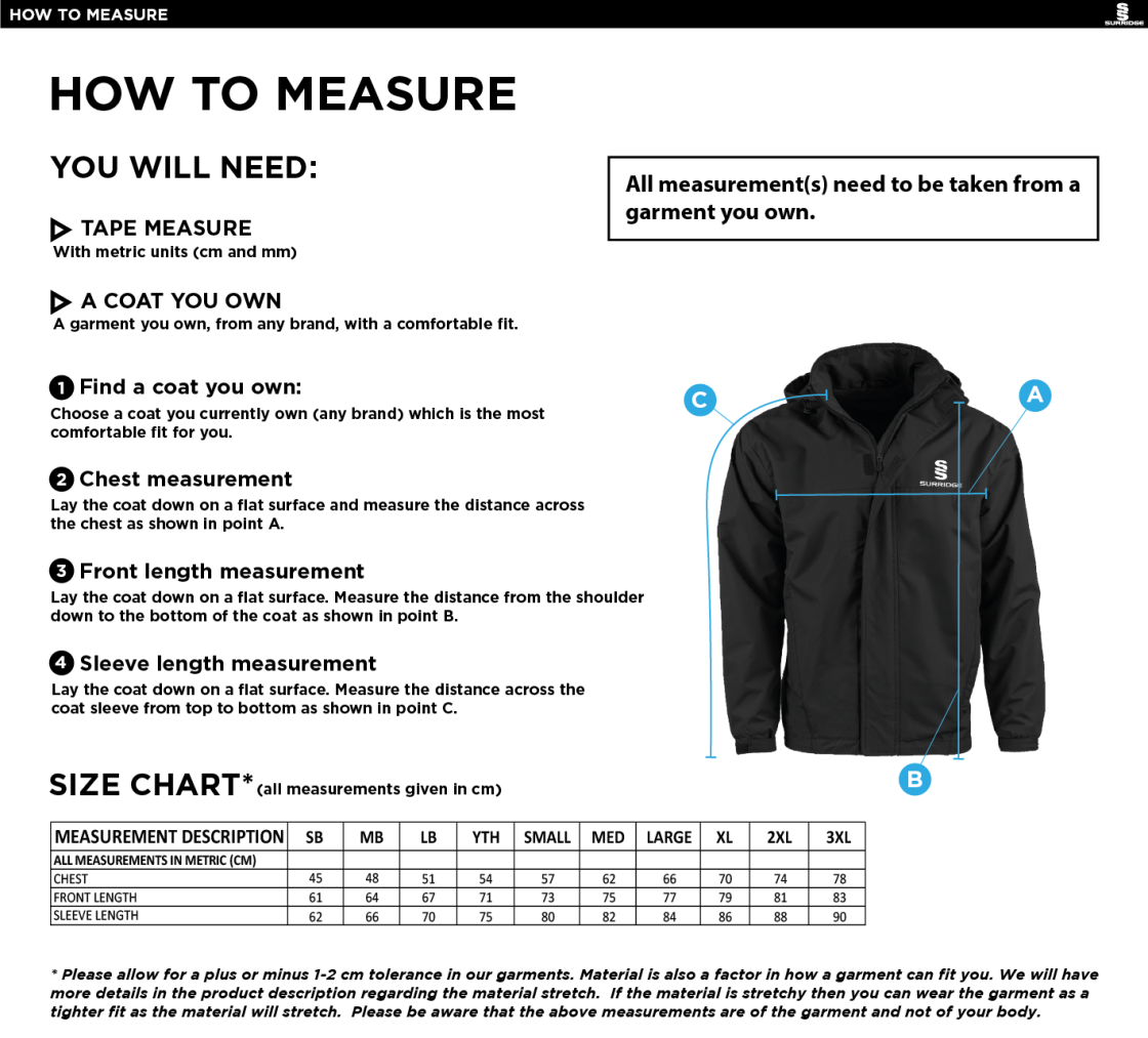 PELICANS HOCKEY Youth's Dual Fleece Lined Jacket - Size Guide