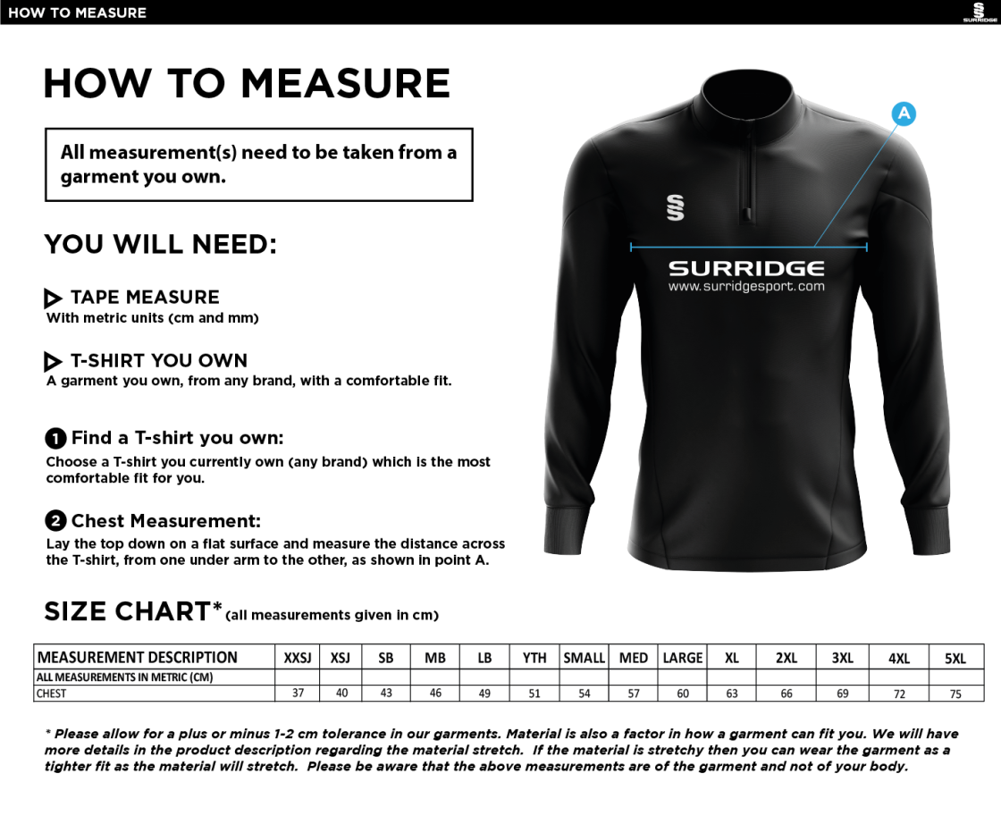 PELICANS HOCKEY Women's Blade Performance Top - Size Guide