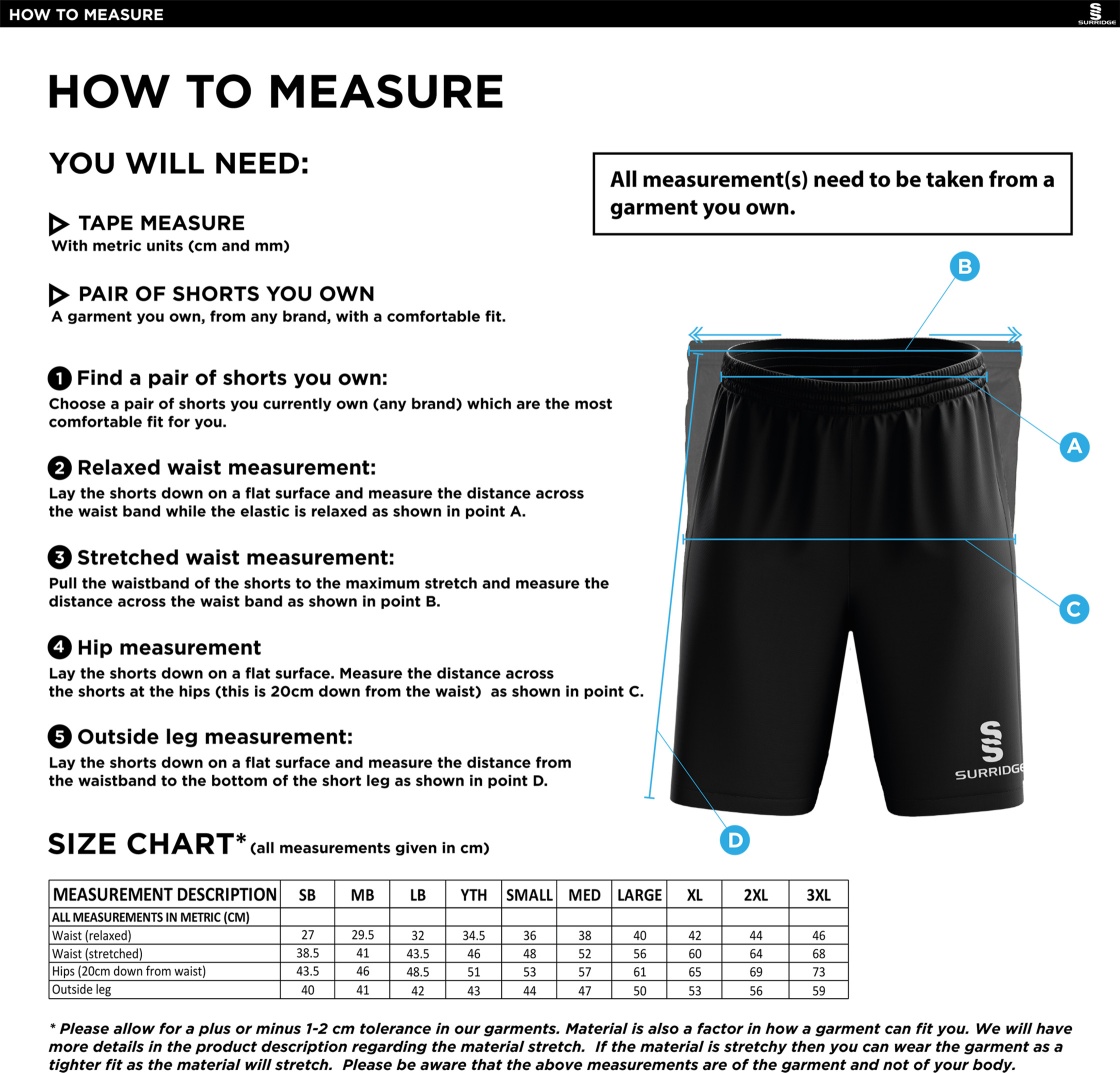 PELICANS HOCKEY Youth's Blade Shorts - Size Guide