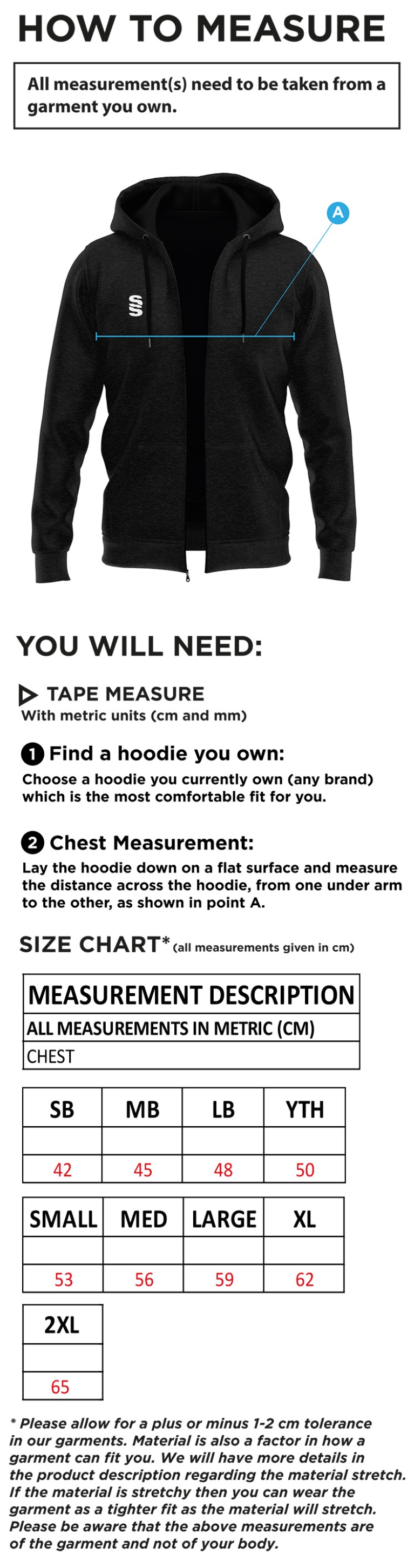 PELICANS HOCKEY Youth's Blade Hoody - Size Guide